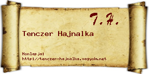 Tenczer Hajnalka névjegykártya